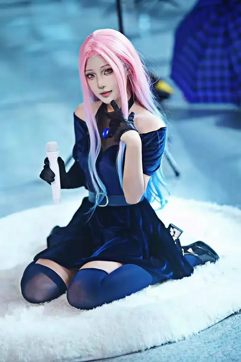 زي ميزي التنكري، زي تنكري لشخص - مراجعة Anime Cosplay Blue Hair وسعره